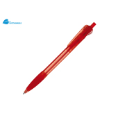 Balpen Cosmo grip transparant - Transparant Rood