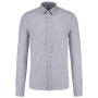 Piqué overhemd lange mouwen Oxford Grey 3XL