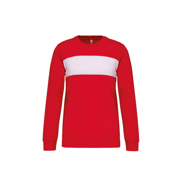 Sweater in polyester Sporty Red / White M