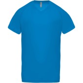 Heren-sport-t-shirt V-hals Aqua Blue XS