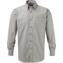 Mens' Long Sleeve Easy Care Oxford Shirt Silver XXL